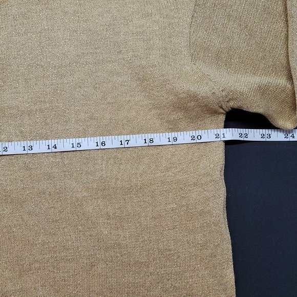VTG Shenanigans Women's Gold Long Sleeve Button Front Sweater Cardigan Size M - Picture 14 of 14